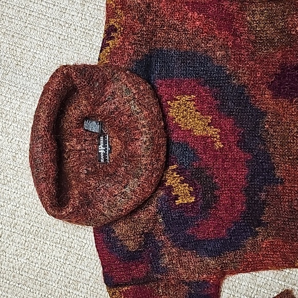 Vintage JEANNE PIERRE Mohair Turtleneck Sweater with Abstract Patterns Small - Picture 3 of 15